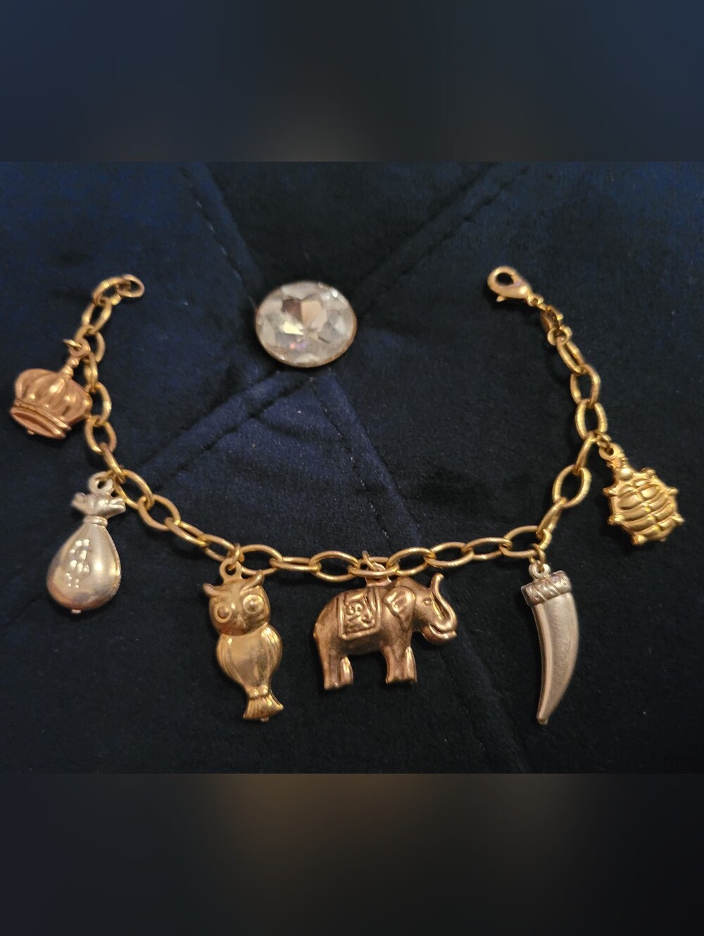 Gold And Silver Lucky Animal Charm Link Bracelet